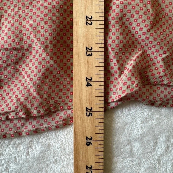 NWOT $375 ROBERT FRIEDMAN Silk Blend Pink and Brown Sheer Blouse - Picture 9 of 9